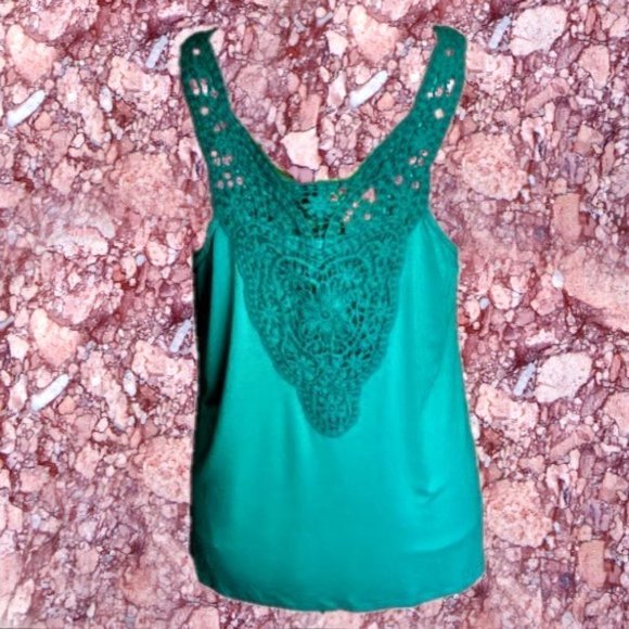 NWT - Moon & Sky Crocheted Tank Top (Teal) - Size Large - Picture 9 of 11